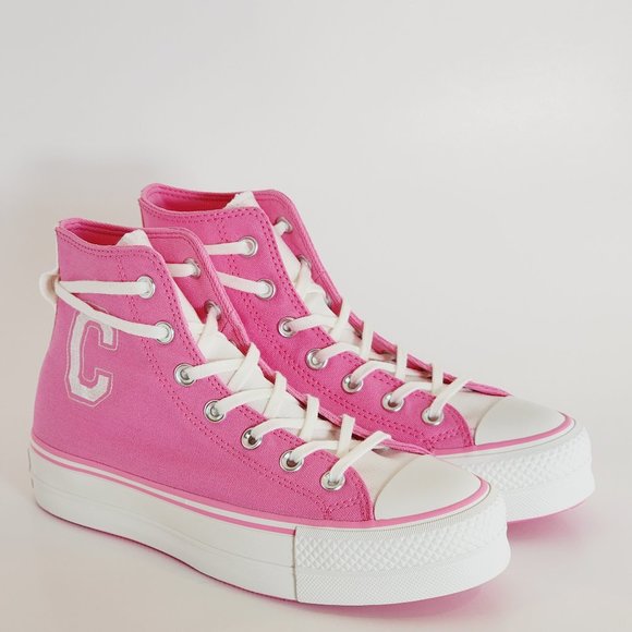 Converse Shoes - Converse CTAS Lift Retro Varsity Oops Pink Women's Platform Sneakers A07141C NWT